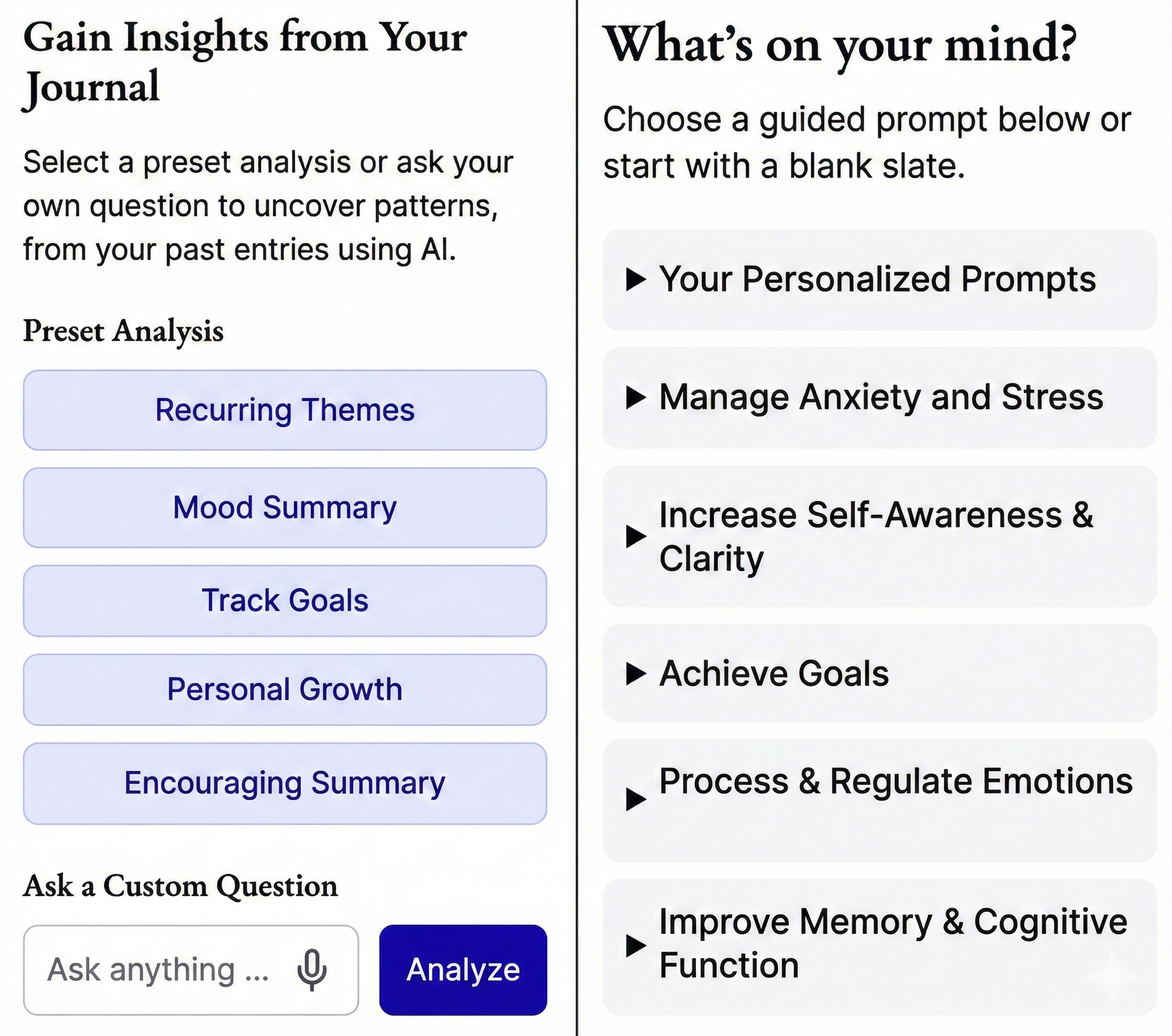 Clarity AI Wellness Journal